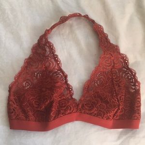 Burnt orange halter bralette